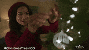 Decorating Christmas Tree GIF by Hallmark Channel