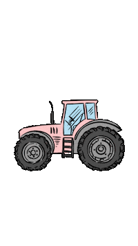 Tractor Sticker by Mama Bees Flower Farm