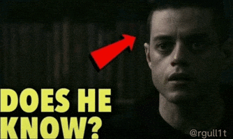 Does He Know Mr Robot GIF