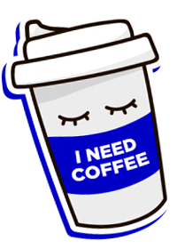 NexidiaSrl coffee blue morning sleep Sticker