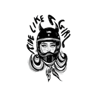 Motorcycle Rider Sticker by ridelikeagirlco
