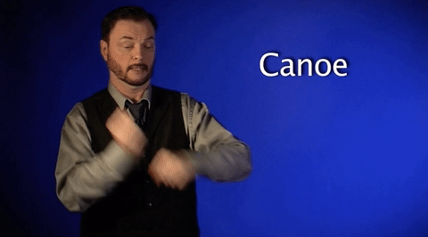 sign language canoe GIF by Sign with Robert