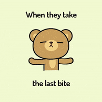 last bite pout GIF by Posh Bear