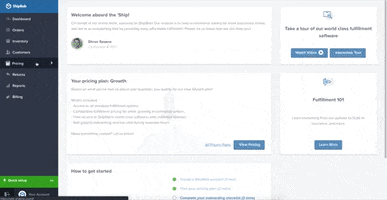 shipbob logistics dashboard saas pricing GIF