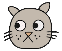 Awkward Cat Sticker by Thank You Coffee