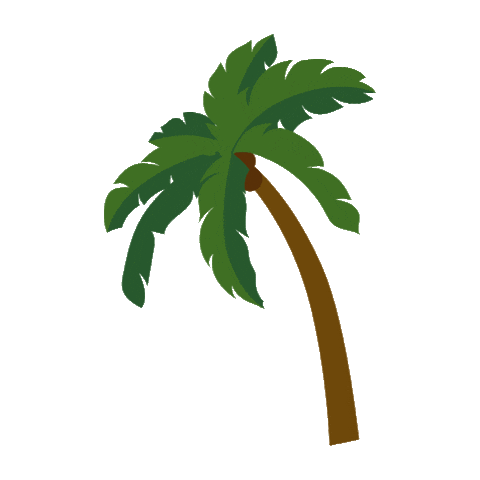 Beaching Palm Tree Sticker by Bikini Village