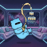 New Year Champagne GIF by Kanpai Pandas