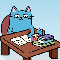 Chasing Blue Cat GIF