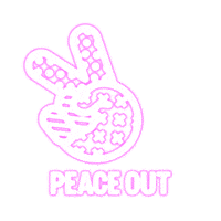 Peace Out Love Sticker by peaceoutskincare