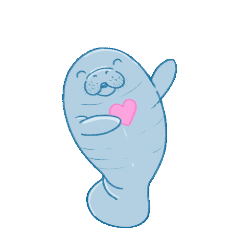 Sea Cow Love Sticker by natelledrawsstuff