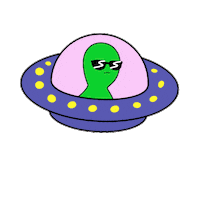 Ufo Sticker by CULTCREATIVEKL