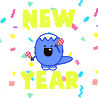 New Year Dancing Sticker by DINOSALLY