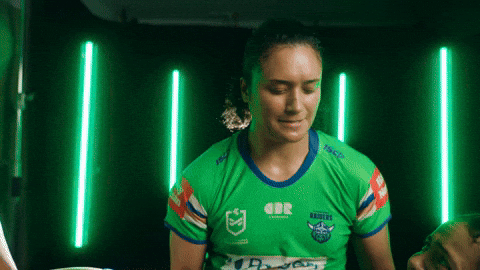 Rugby League Try Celebration GIF by Canberra Raiders