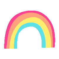 Happy Rainbow Sticker by Stephanie Ann Bagley