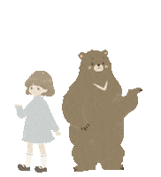 sloth_tw 可愛い 熊 手描き ベア Sticker