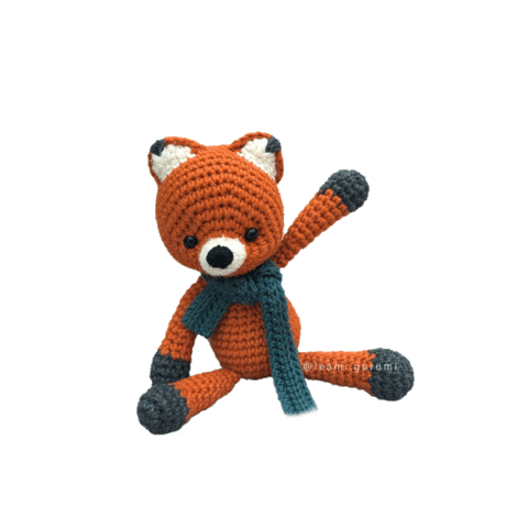 Leami giphyupload hello fox crochet Sticker