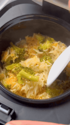 Broccoli Cheddar Rice. One Button. | Rice Robot