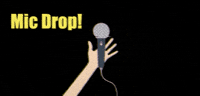 VoiceCrafters vintage hand mic drop GIF