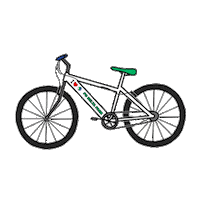 parcodeltapo nature bird bike duck Sticker