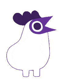 Chicken Bounce Sticker by Lowbrow