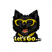 Lets Go Dog Sticker by Terry Toto