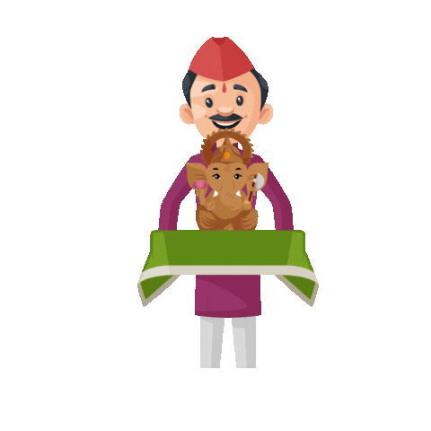 Ganesh Chaturthi Wish Sticker by Creative Hatti