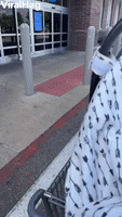 Baby Reacts to Bumpy Ride in Shopping Cart