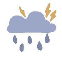 Sad Stormy Weather Sticker
