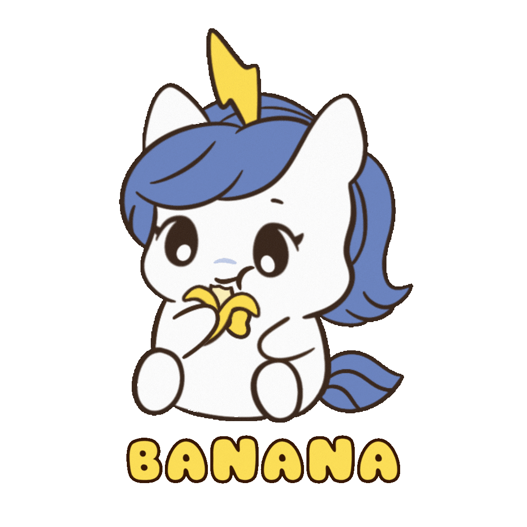 Banana Eat Sticker by Brave Unicorn