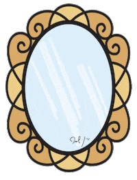 Makeup Mirror Sticker by Yarin Shahaf