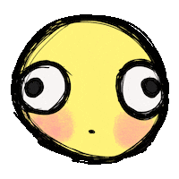 Awkward Wide Eyed Sticker by Lola Menthol