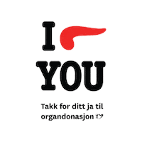 I Love You Donation Sticker by Organdonasjon