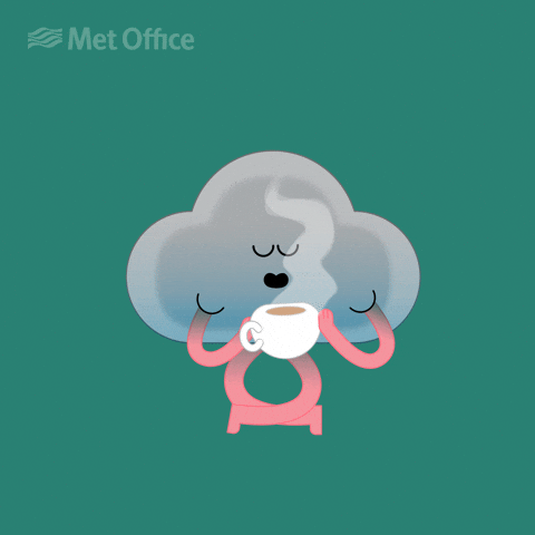 Coffee Warming Up GIF by Met Office weather