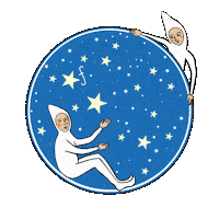 Claireisaherman love stars post moon Sticker