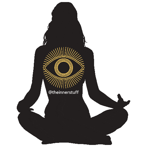 TheInnerStuff yoga spiritual meditate thirdeye Sticker