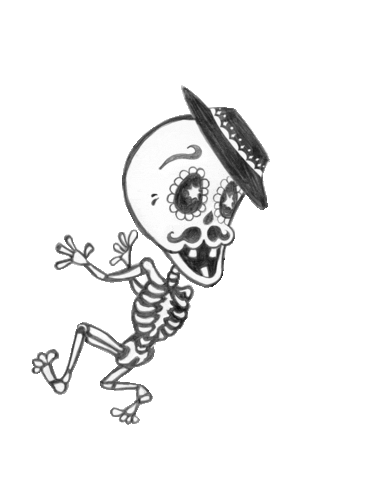 skeletitos halloween walking walk skeleton Sticker