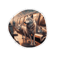 Wolffkraftwolf wolf metro underground tube Sticker