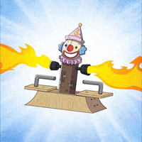 Clown Burn GIF by bad egg co