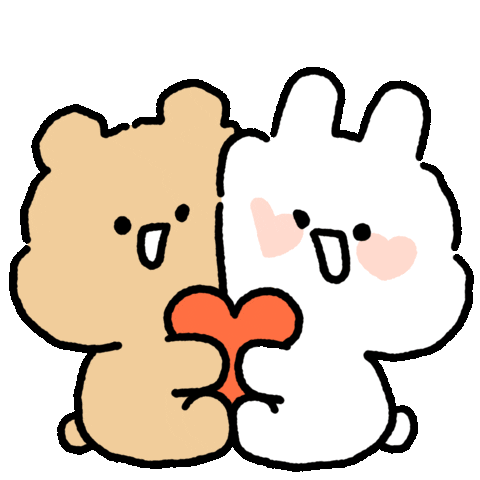 jjiinging giphyupload 커플 뽀송 뽀송커플 Sticker