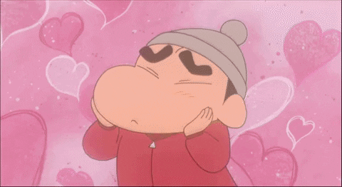 Shinchan giphyupload love anime japan GIF