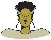 Trick Or Treat Art Sticker by Haley Tippmann