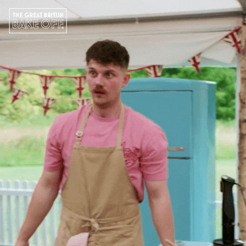 Surprise What GIF by The Great British Bake Off