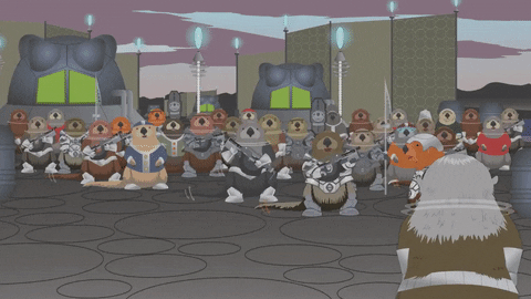 crowd threatening GIF by South Park 