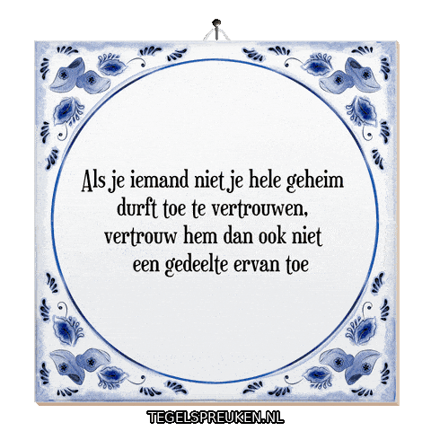 Reflectie Vertrouwen Sticker by Tegelspreuken.nl