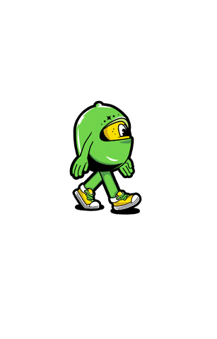 Mascot Lime Sticker by Starry