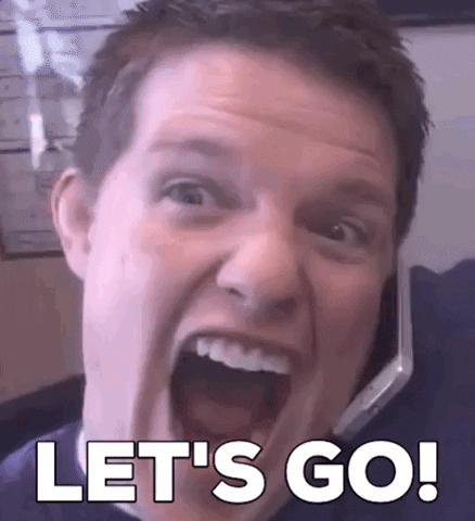 RussellBrunsonHQ giphygifmaker yes excited lol GIF