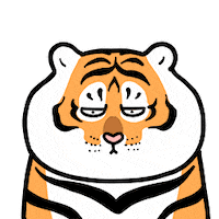 HuCreates cat illustration ok tiger Sticker