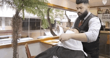 sobrebarba barbershop shaving barboterapia GIF