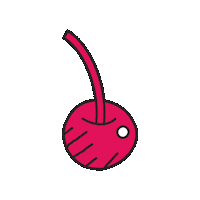 Shirley Temple Fruit Sticker by Maeve Chocolate