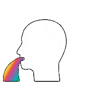 yashpradhann rainbow face pride puke Sticker
